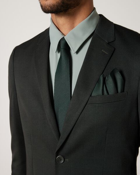 Silk Textured Two-tone Tie, Dark Green, hi-res